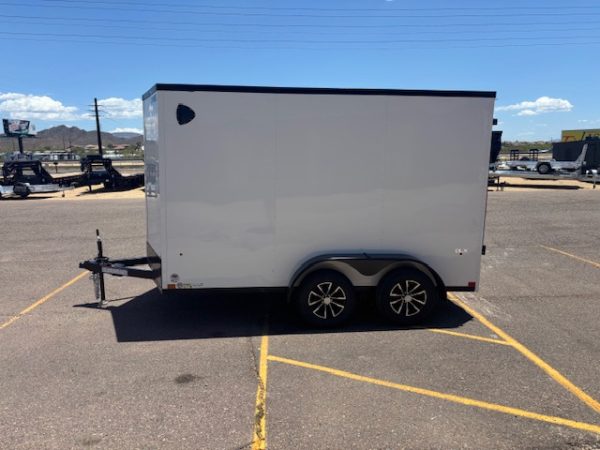 12x7 Indigo DLX, 7K GVWR, Ramp Door, Black Trim