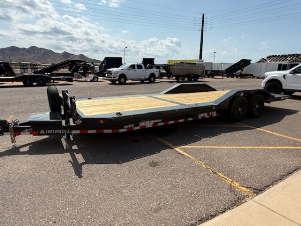 24x102 Ironbull Tandem Axle, 14K GVWR, Low-Pro Gravity Tilt W/ Drive Over Fenders