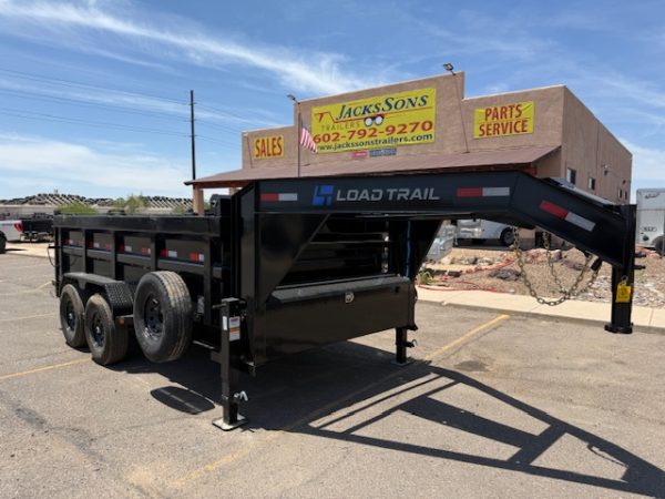 14x83 Gooseneck, Tandem Axle, 14K GVWR, Low-Pro Dump, 36" Sides