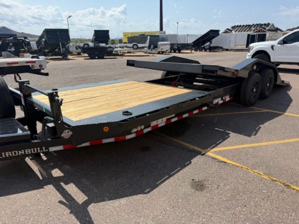 24x102 Ironbull Tandem Axle, 14K GVWR, Low-Pro Gravity Tilt W/ Drive Over Fenders