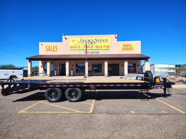 22x102 Ironbull Tandem Axle,14K GVWR, 10" I-Beam, Deckover, Rampage Ramps