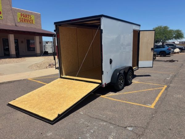 12x7 Indigo DLX, 7K GVWR, Ramp Door, Black Trim