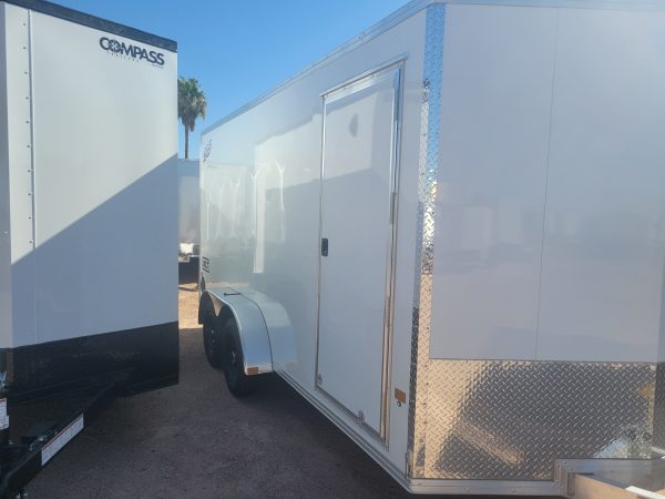 16x7 All Aluminum XLT-P Enclosed 7K GVWR, Ramp Door