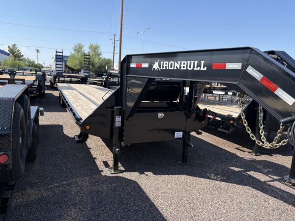 40x102 IronBull Goosneck Tandem Duals,  25,900K GVWR, Deckover, Slide In Ramps