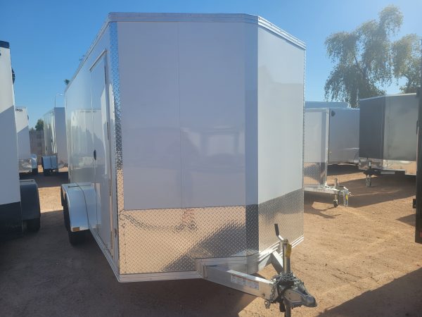 16x7 All Aluminum XLT-P Enclosed 7K GVWR, Ramp Door