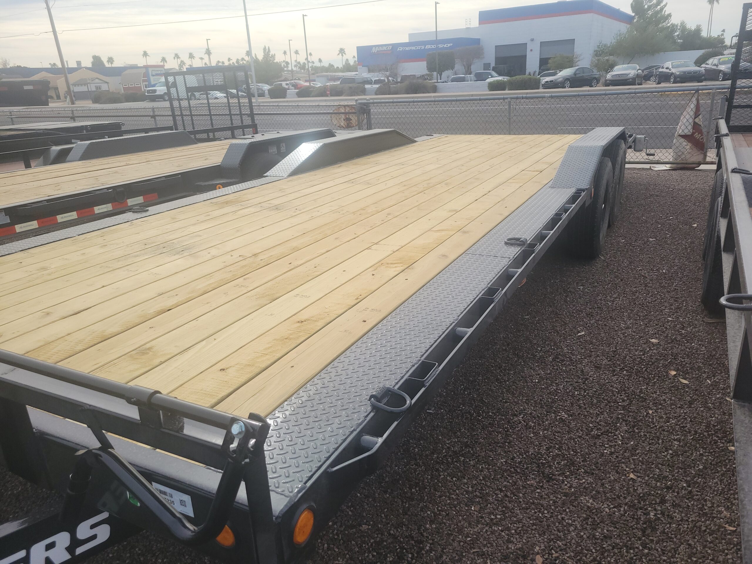 22x102x6" Channel Tandem Axle 14K GVWR Super-Wide Equipment, Slide In Ramps - Image 2