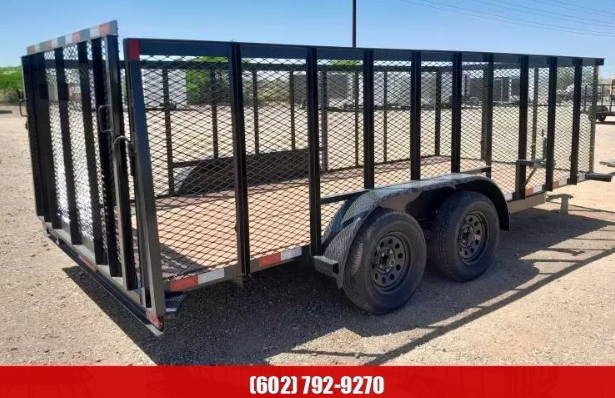 14x83 Tandem Axle, 7K GVWR, 4' Exp Metal Sides, 4' Ramp Gate - Image 2