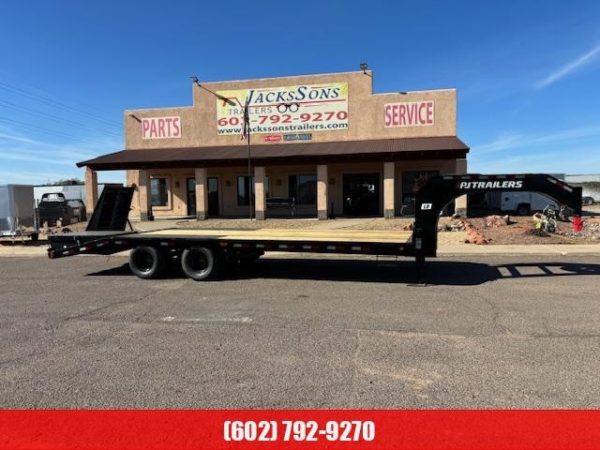 25' Gooseneck, Low-Pro Flatdeck with Duals, 25K GVWR, 14 PLY