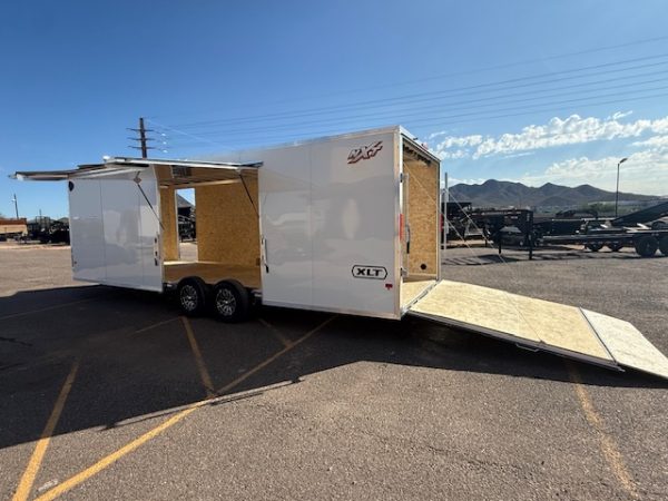 24x8.5 All Aluminum XLT-P Car Hauler, Elite Escape Door, 10K GVWR, Ramp Door