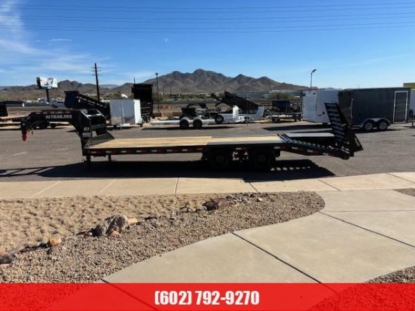 25' Gooseneck, Low-Pro Flatdeck with Duals, 25K GVWR, 14 PLY