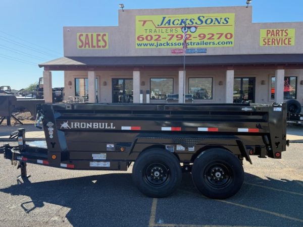 12x72 IronBull Tandem Axle Dump, 14K GVWR, 24" Sides