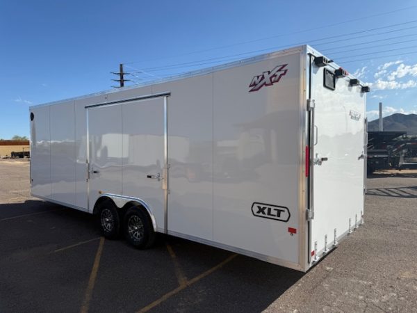 24x8.5 All Aluminum XLT-P Car Hauler, Elite Escape Door, 10K GVWR, Ramp Door
