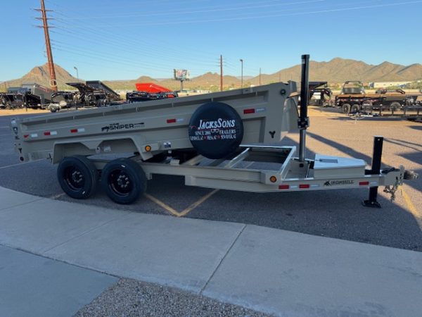 16x83 IronBull Tandem Axle, SNIPER Series, 16K GVWR, 24" Sides