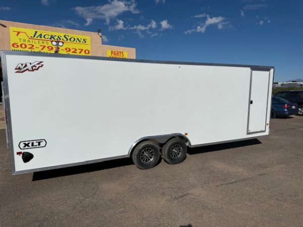 24x8.5 All Aluminum XLT-P Car Hauler, Elite Escape Door, 10K GVWR, Ramp Door