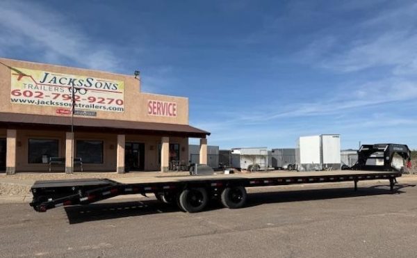 40' Gooseneck Low-Pro Flatdeck with Duals, 25K GVWR