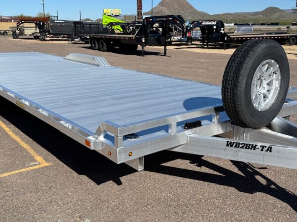 28x102" All Aluminum Wide Body, 10K GVWR, Heavy Tandem Axle, Drive-Over-Fenders (WB28H-TA-EL-DOF-R-RR-RTD)