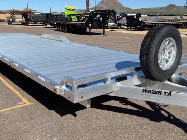 28x102" All Aluminum Wide Body, 10K GVWR, Heavy Tandem Axle, Drive-Over-Fenders (WB28H-TA-EL-DOF-R-RR-RTD)