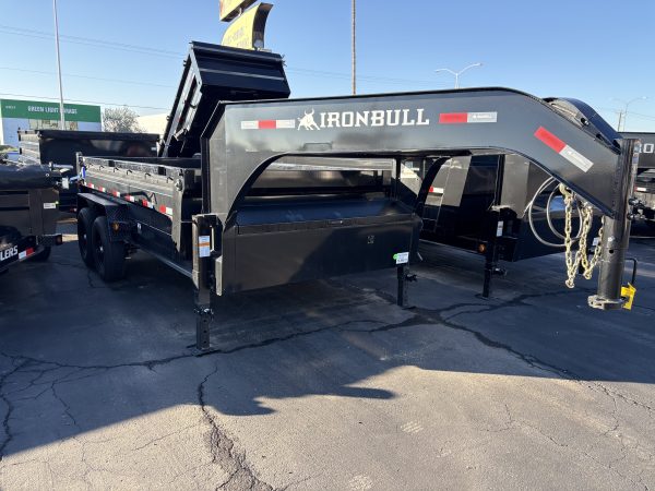 14x83 IronBull Gooseneck, Tandem Axle Dump, 14K GVWR, 24" Sides