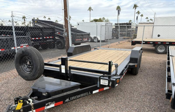 16x83 Ironbull Tandem Axle, 14K GVWR, Low-Pro Power Tilt