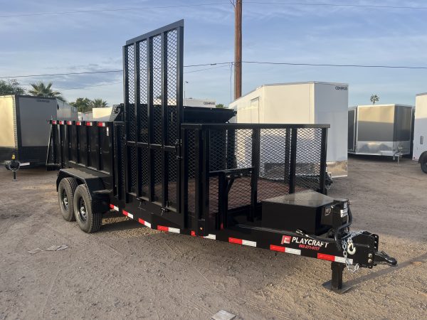 16x7 HD Tandem Dump Landscape Combo, 14K GVWR, 36" sides