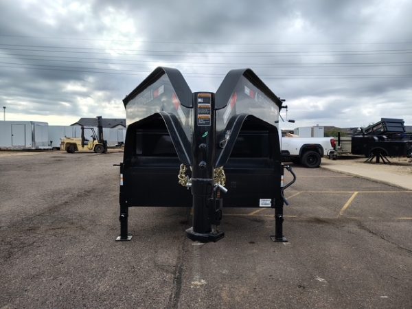 16x83 IronBull Gooseneck, Tandem Axle, 16K GVWR, 48" Sides, Telescopic Cylinder