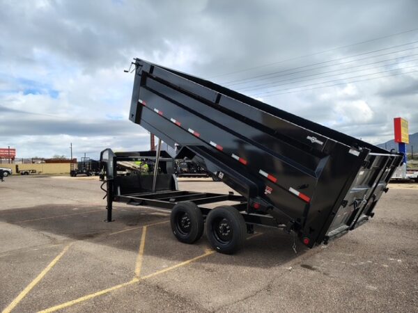 16x83 IronBull Gooseneck, Tandem Axle, 16K GVWR, 48" Sides, Telescopic Cylinder