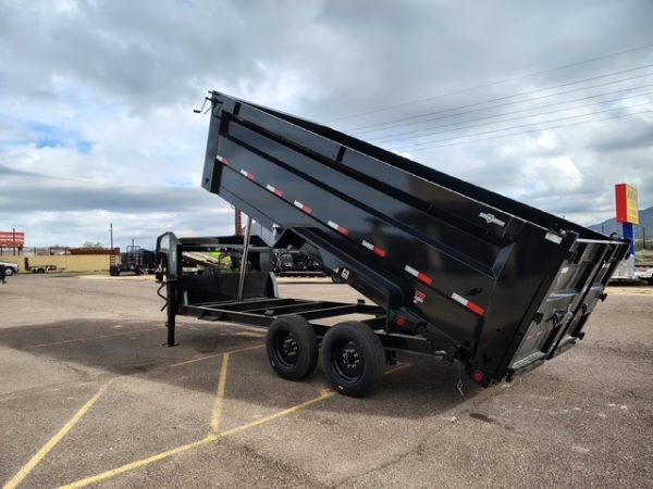 16x83 IronBull Gooseneck, Tandem Axle, 16K GVWR, 48" Sides, Telescopic Cylinder