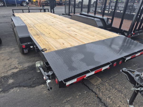 20x83"x5" Channel Tandem Axle, 10K GVWR, Equipment, Slide In Ramps