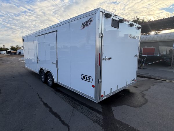 24x8.5 All Aluminum XLT-P Car Hauler, Elite Escape Door, 10K GVWR, Ramp Door