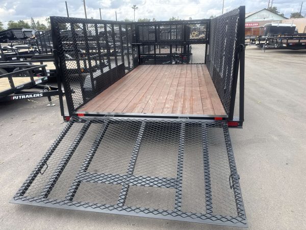 14x83 Landscape Deluxe Tandem Axle, 4' Expanded Sides, 4' Ramp Gate, 7K GVWR, Tool Holders