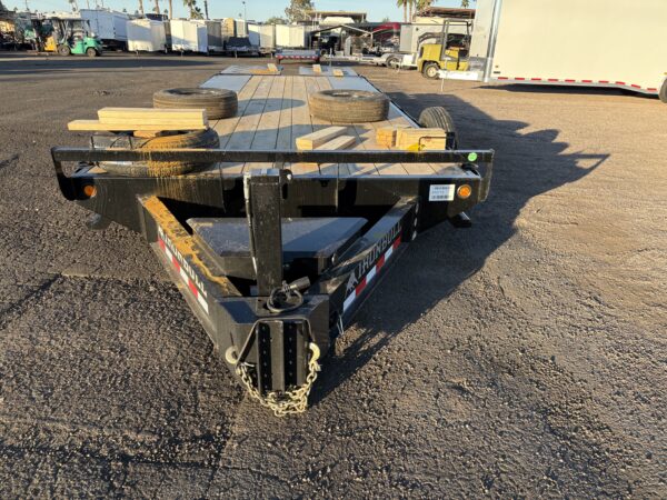 25x102 IronBull Tandem Axle, 14K GVWR, Deckover, Hydraulic Jack, Rampage Ramps