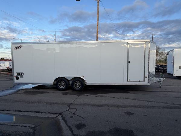 24x8.5 All Aluminum XLT-P Car Hauler, Elite Escape Door, 10K GVWR, Ramp Door