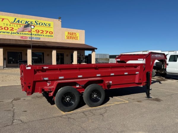 14x83 IronBull Gooseneck, Tandem Axle Dump, 15K GVWR, 24" Sides