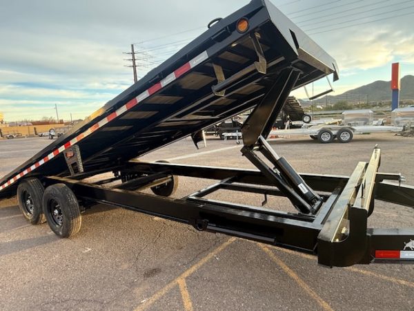24x102" IronBull Tandem Axle, 14K GVWR, Deckover Tilt, Scissor UPG
