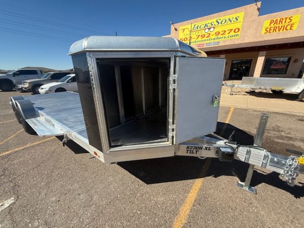20x82 All Aluminum, 10K GVWR, Tandem Axle, XL Tilt w/ Cargo Box (8220H-XL-TILT-TA-EL-RTD)