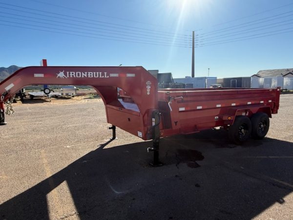 14x83 IronBull Gooseneck, Tandem Axle Dump, 15K GVWR, 24" Sides