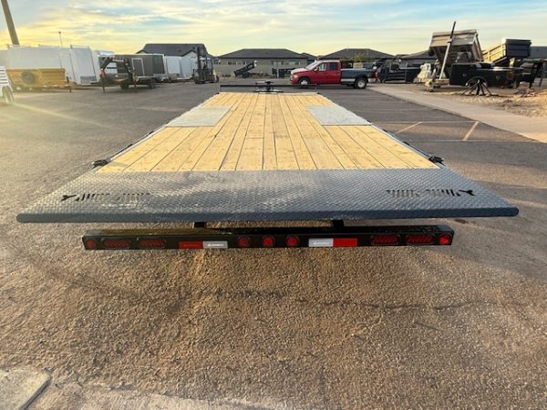 24x102" IronBull Tandem Axle, 14K GVWR, Deckover Tilt, Scissor UPG