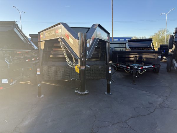 16x83 Gooseneck, Triple Axle, 21K GVWR, Low-Pro Dump, 36" Sides
