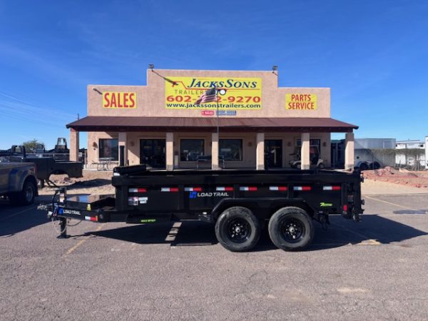 14x83 Tandem Axle 14K GVWR Low-Pro Dump, Telescopic Cylinder, 24" Sides