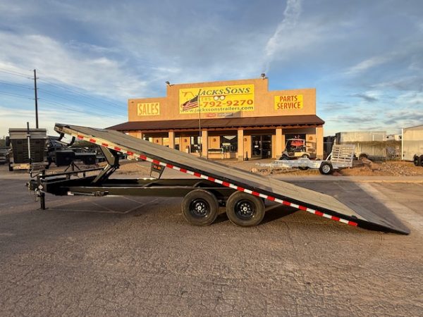 24x102" IronBull Tandem Axle, 14K GVWR, Deckover Tilt, Scissor UPG