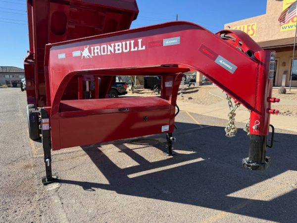 14x83 IronBull Gooseneck, Tandem Axle Dump, 15K GVWR, 24" Sides