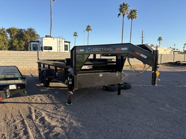 16x83 Gooseneck, Tandem Axle, 14 GVWR, Low-Pro Dump, 24" Sides
