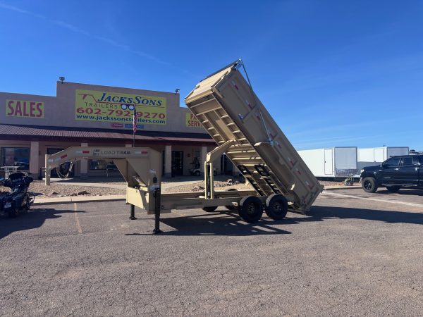 16x83 Gooseneck, Tandem Axle, 16 GVWR, Low-Pro Dump, 36" Sides