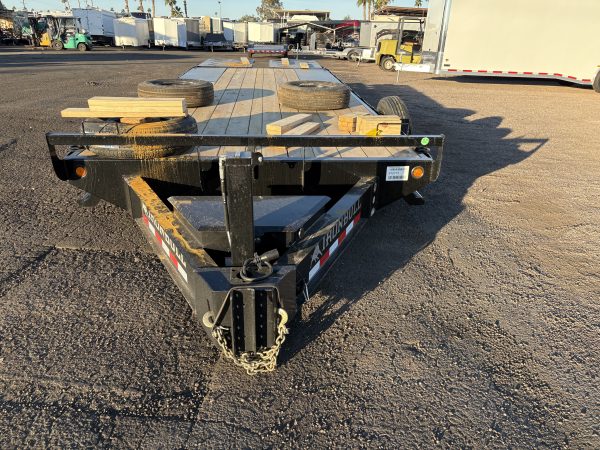 25x102 IronBull Tandem Axle, 14K GVWR, 10" I-BEAM, Deckover, Hydraulic Jack