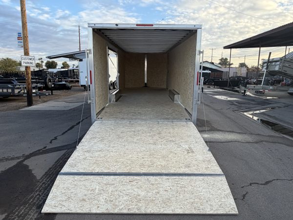 24x8.5 All Aluminum XLT-P Car Hauler, Elite Escape Door, 10K GVWR, Ramp Door