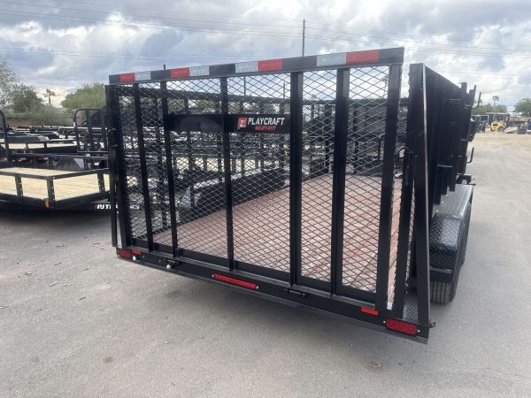 14x83 Landscape Deluxe Tandem Axle, 4' Expanded Sides, 4' Ramp Gate, 7K GVWR, Tool Holders