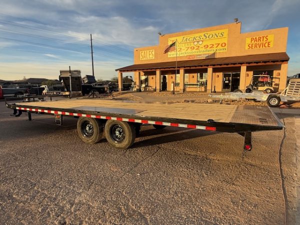 24x102" IronBull Tandem Axle, 14K GVWR, Deckover Tilt, Scissor UPG