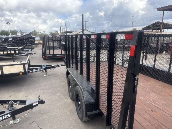 14x83 Landscape Deluxe Tandem Axle, 4' Expanded Sides, 4' Ramp Gate, 7K GVWR, Tool Holders