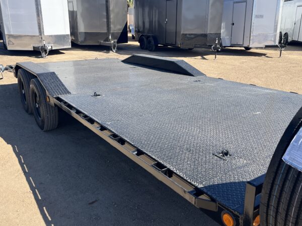 22x102x6" Channel Tandem Axle, 14K GVWR Super-Wide, Equipment, Slide In Ramps