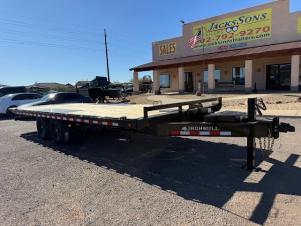22x102 IronBull Tandem Axle, 14K GVWR, Deckover Tilt